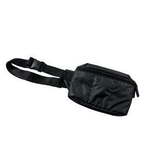 CALPAK Luka Belt Bag Adjustable Strap Black Puffer Fanny Pack Travel Cross Body
